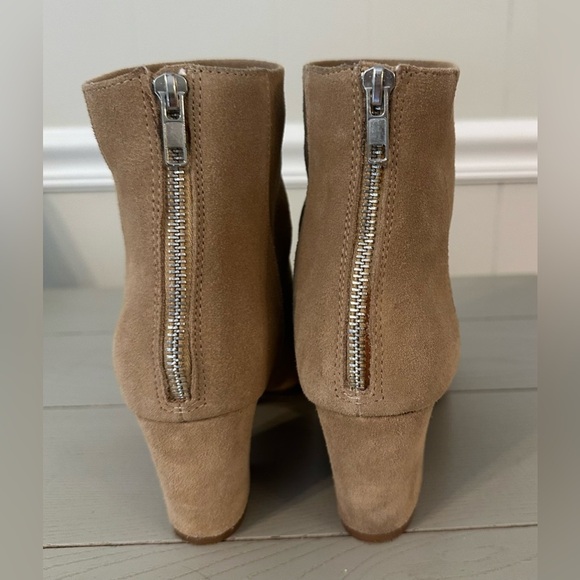 Steve Madden Sz 8 Women's Leather Suede Tan Ankle Boots Pointed Toe Booties - Picture 5 of 10